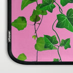 GREEN IVY HANGING LEAVES & VINES ON PINK Laptop Sleeve Gallery Image 3