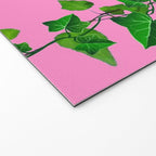 GREEN IVY HANGING LEAVES & VINES ON PINK Welcome Mat Gallery Image 2