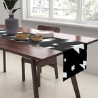 Lightning Bolt Pattern (white/black) Table Runner Gallery Image 2
