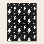 Lightning Bolt Pattern (white/black) Notebook Gallery Image 4