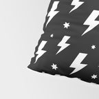 Lightning Bolt Pattern (white/black) Pillow Sham Gallery Image 4