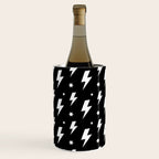 Lightning Bolt Pattern (white/black) Wine Chiller Gallery Image 1
