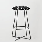 Lightning Bolt Pattern (white/black) Stool Gallery Image 1