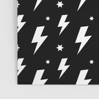 Lightning Bolt Pattern (white/black) Poster Gallery Image 3