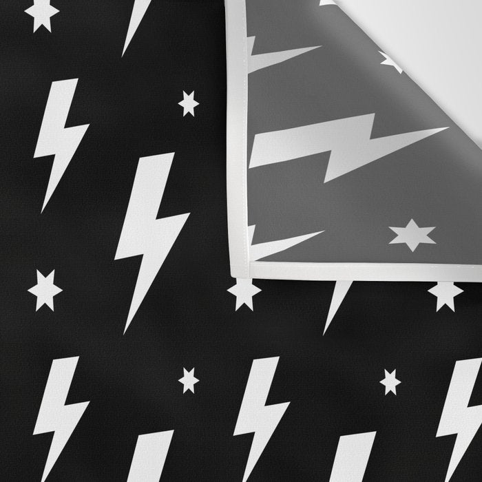 Lightning Bolt Pattern (white/black) Wall Tapestry Gallery Image 3