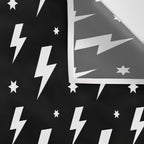 Lightning Bolt Pattern (white/black) Wall Tapestry Gallery Image 3