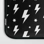 Lightning Bolt Pattern (white/black) Laptop Sleeve Gallery Image 3