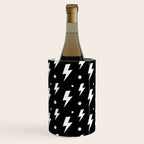 Lightning Bolt Pattern (white/black) Wine Chiller Gallery Image 3