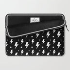 Lightning Bolt Pattern (white/black) Laptop Sleeve Gallery Image 2