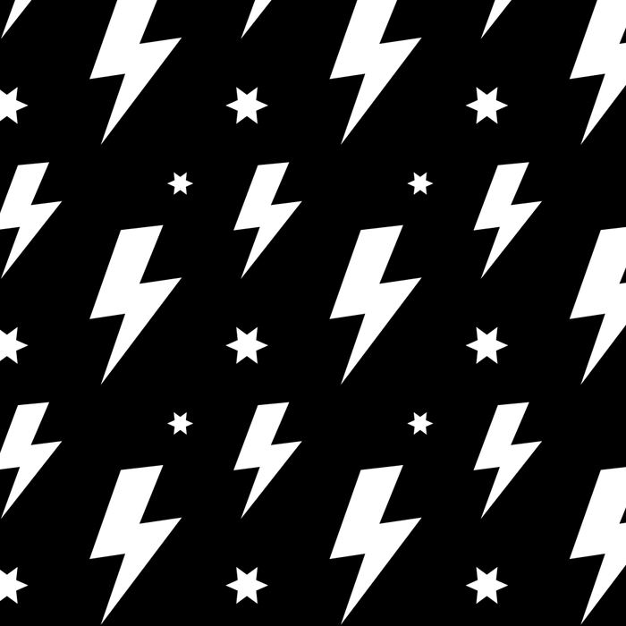 Lightning Bolt Pattern (white/black) Coffee Mug Gallery Image 2