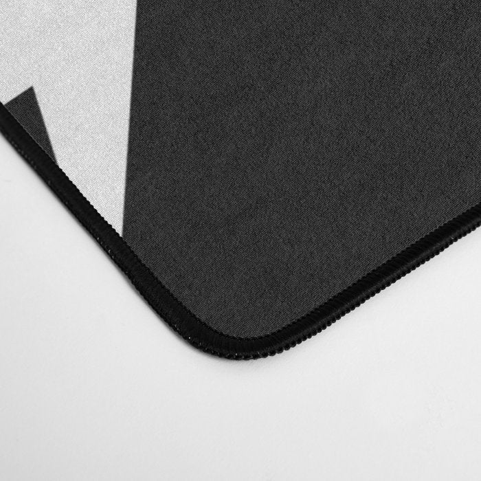 Lightning Bolt Pattern (white/black) Desk Mat Gallery Image 4