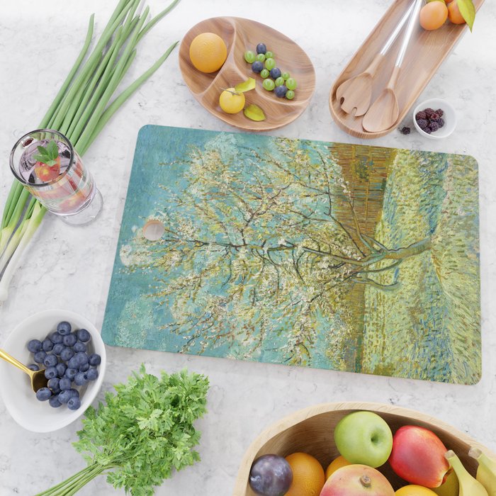 Vincent van Gogh "The pink peach tree" Cutting Board Gallery Image 2