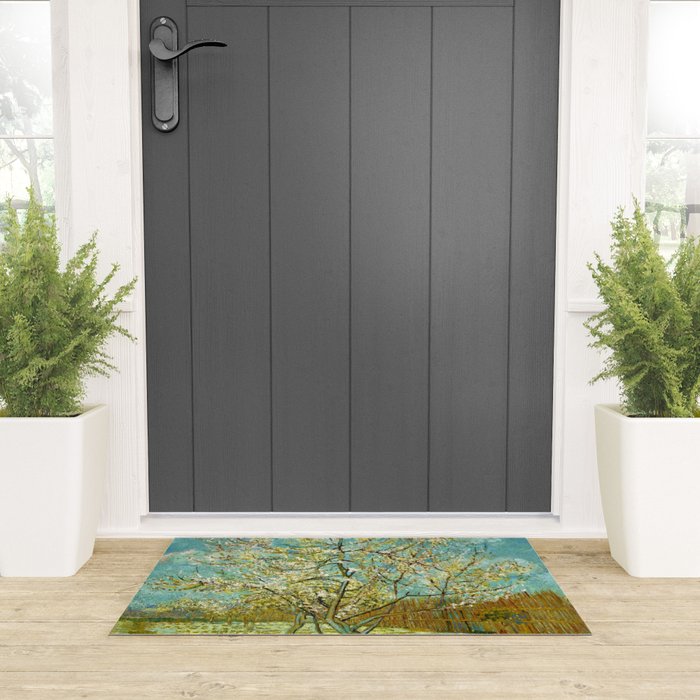 Vincent van Gogh "The pink peach tree" Welcome Mat Gallery Image 3