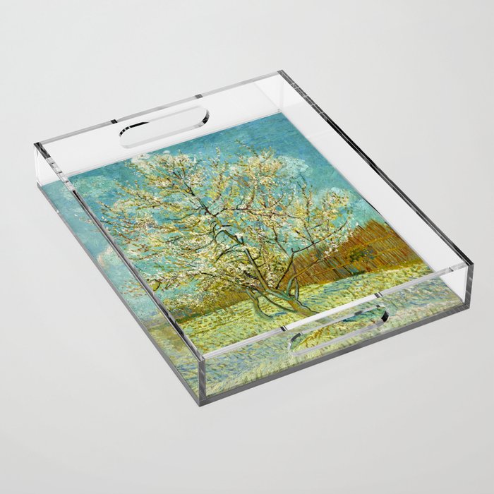 Vincent van Gogh "The pink peach tree" Acrylic Tray Gallery Image 1