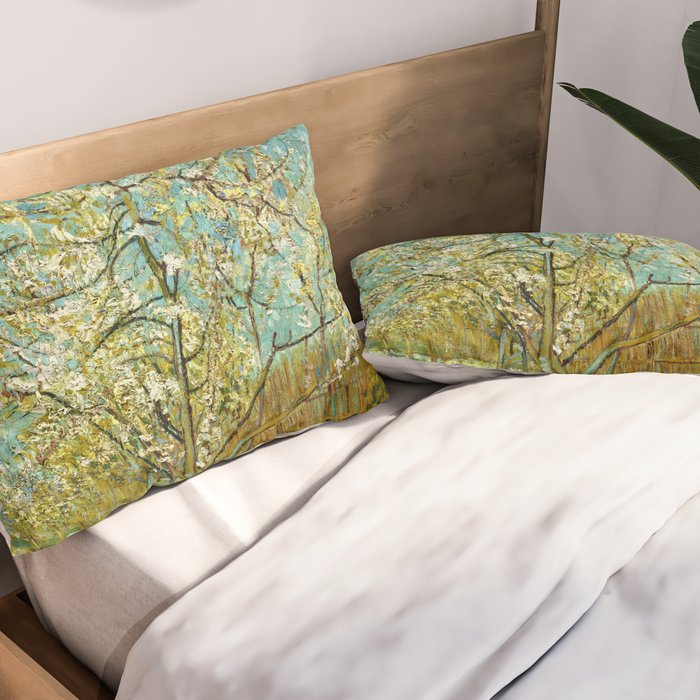 Vincent van Gogh "The pink peach tree" Pillow Sham Gallery Image 2