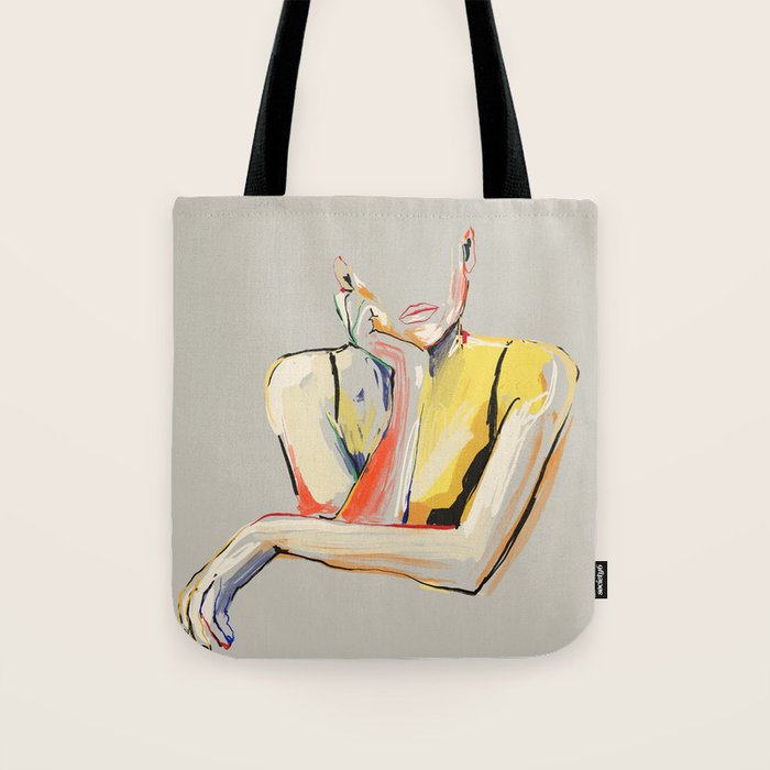 Minimal Abstract Woman 3 Tote Bag Gallery Image 1
