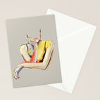 Minimal Abstract Woman 3 Stationery Card Gallery Image 2