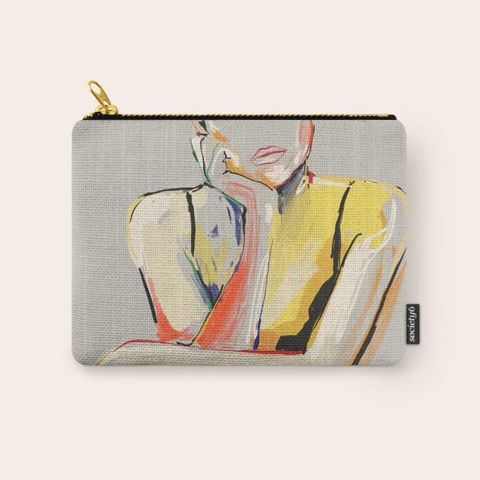 Minimal Abstract Woman 3 Carry All Pouch Gallery Image 1