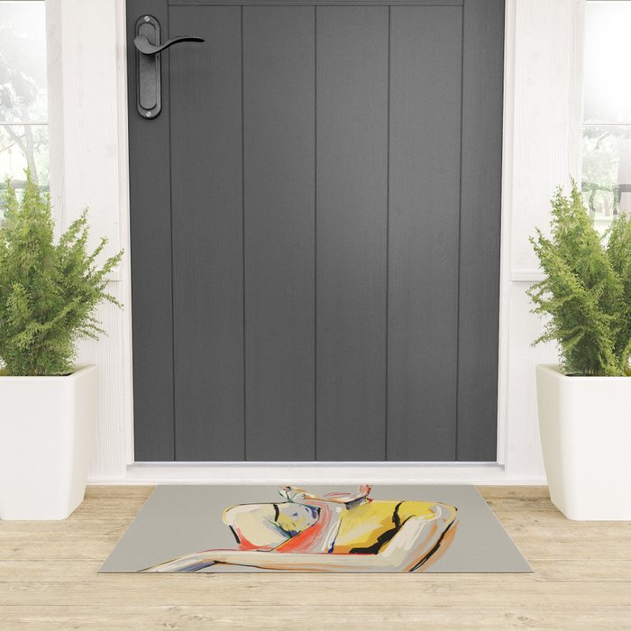 Minimal Abstract Woman 3 Welcome Mat Gallery Image 3