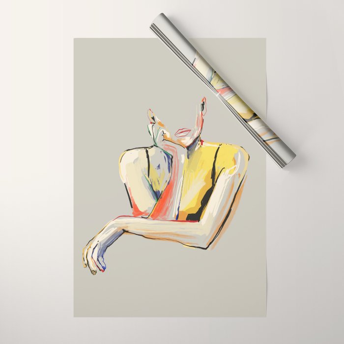 Minimal Abstract Woman 3 Wrapping Paper Gallery Image 1