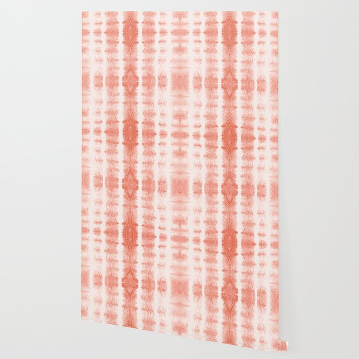 Shibori Stripe - Coral Blush Wallpaper Gallery Image 2