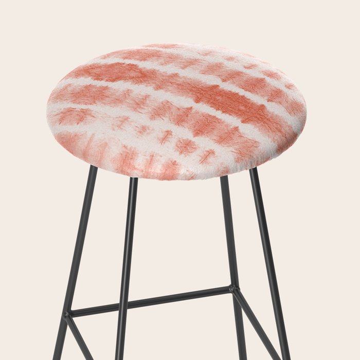 Shibori Stripe - Coral Blush Stool Gallery Image 2