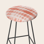 Shibori Stripe - Coral Blush Stool Gallery Image 2