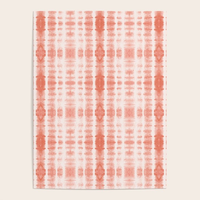 Shibori Stripe - Coral Blush Poster Gallery Image 1