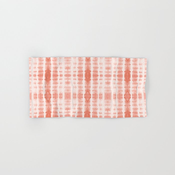 Shibori Stripe - Coral Blush Bath Towel Gallery Image 1