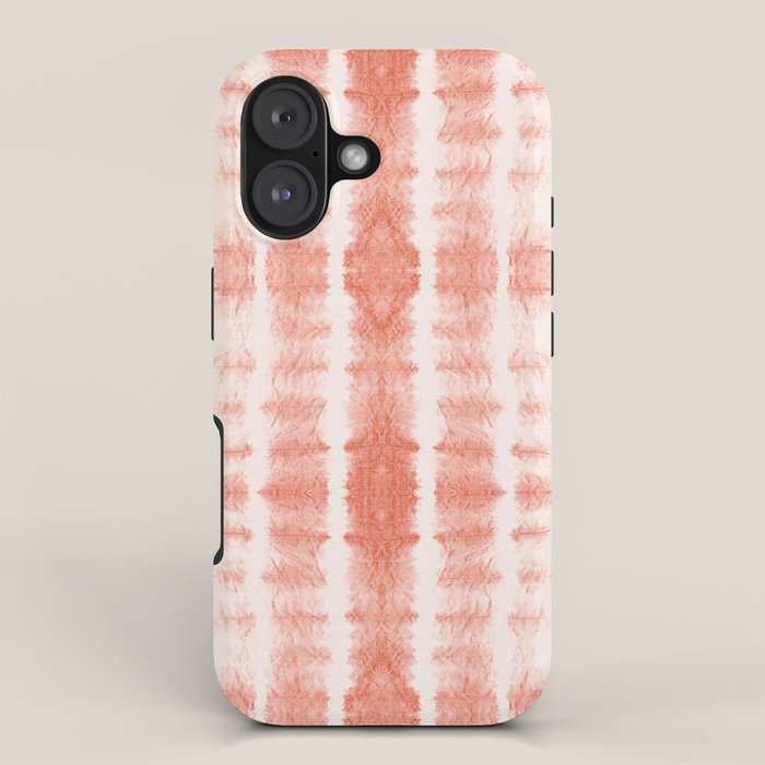 Shibori Stripe - Coral Blush iPhone Case Gallery Image 1