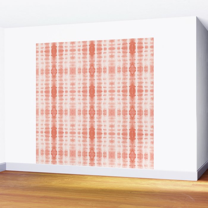 Shibori Stripe - Coral Blush Wall Mural Gallery Image 2