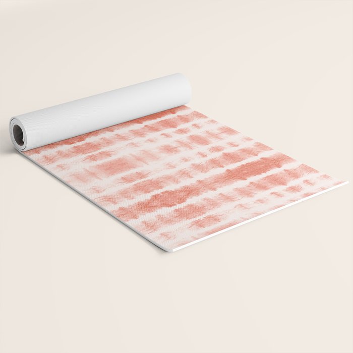 Shibori Stripe - Coral Blush Yoga Mat Gallery Image 2