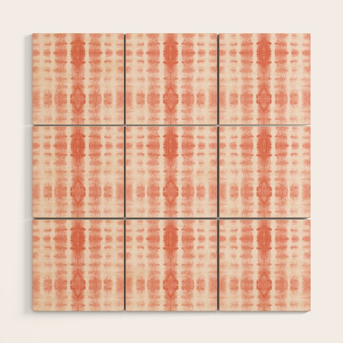 Shibori Stripe - Coral Blush Wood Wall Art Gallery Image 1