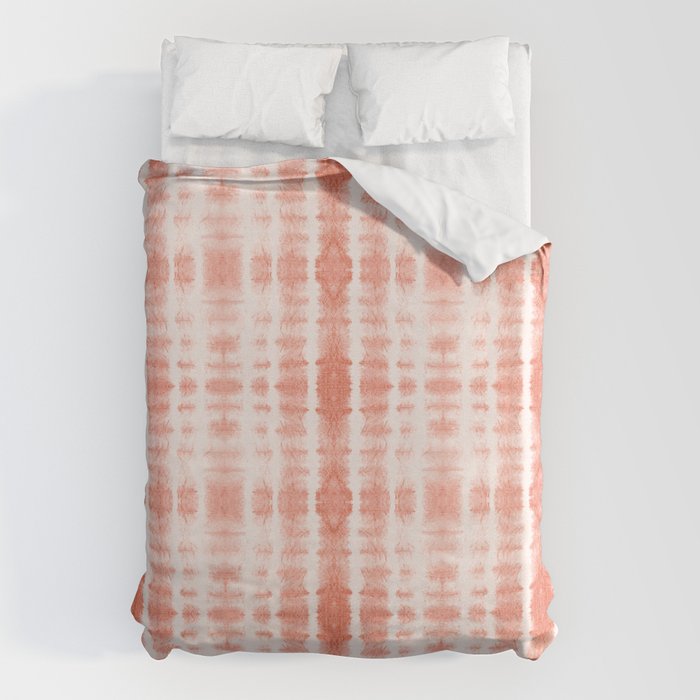 Shibori Stripe - Coral Blush Duvet Cover Gallery Image 6