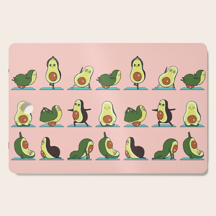 Avocado Yoga in Pink Cutting Board Gallery Image 1