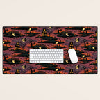 Halloween Night - Bonfire Glow Desk Mat Gallery Image 1