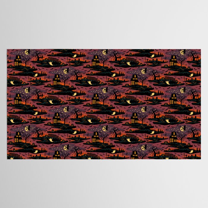 Halloween Night - Bonfire Glow Tablecloth Gallery Image 2