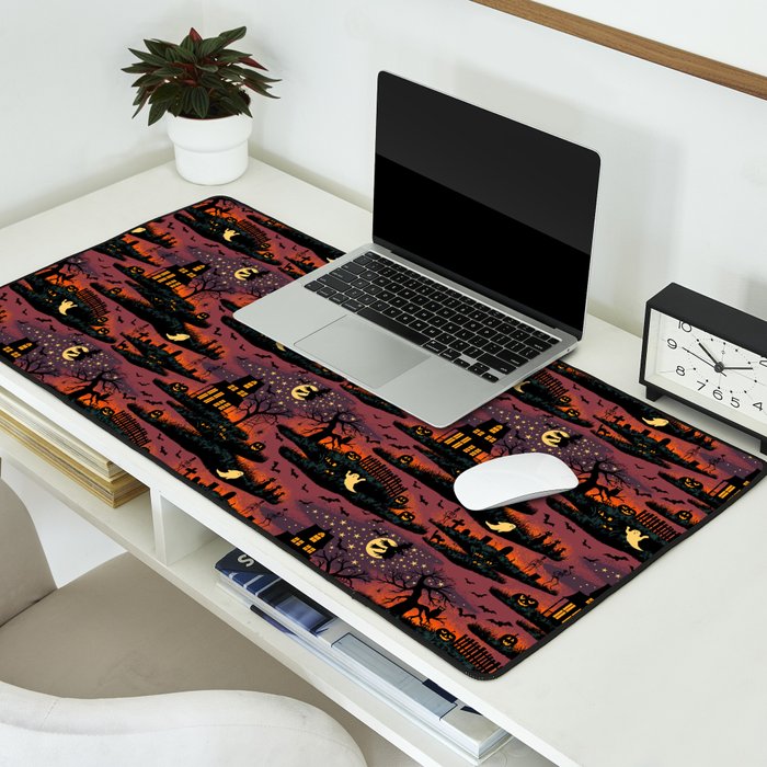 Halloween Night - Bonfire Glow Desk Mat Gallery Image 2