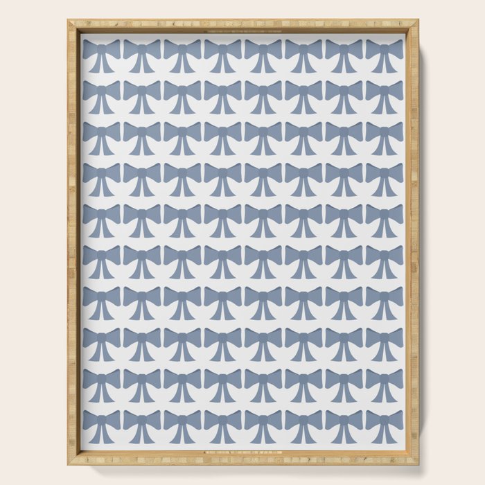 Vintage Bows VII Neutral Blue Serving Tray Gallery Image 1