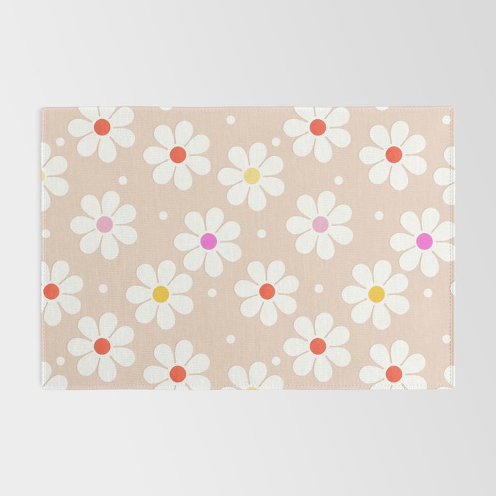 Seventies Daisies Pattern Rug Gallery Image 2