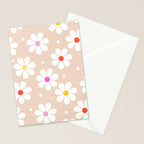 Seventies Daisies Pattern Stationery Card Gallery Image 2