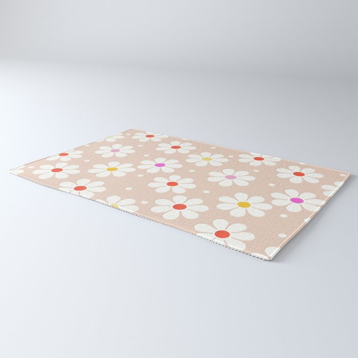 Seventies Daisies Pattern Rug Gallery Image 3