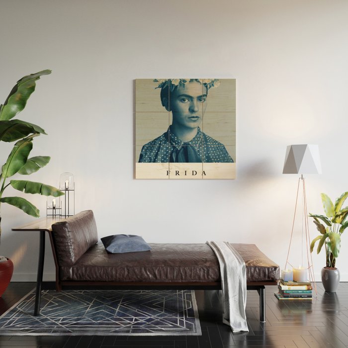for Frida ~ with border Wood Wall Art Gallery Image 2