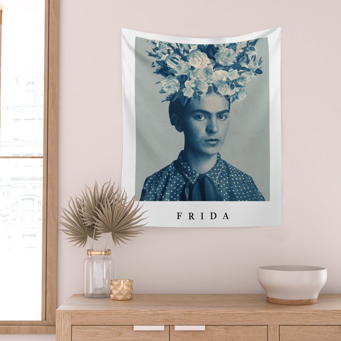 for Frida ~ with border Wall Tapestry Gallery Image 2