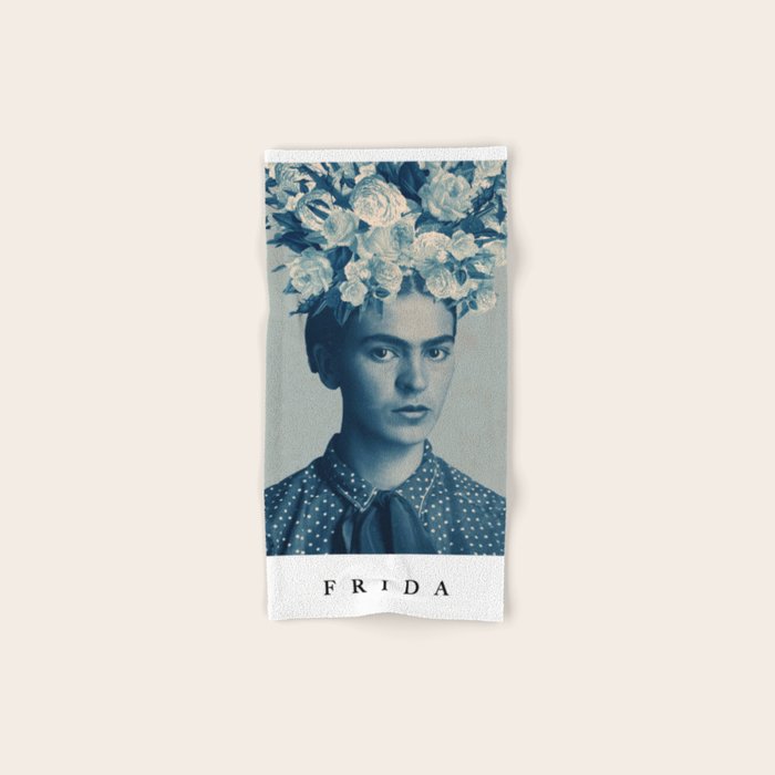 for Frida ~ with border Bath Towel Gallery Image 1