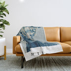 for Frida ~ with border Throw Blanket Gallery Image 1
