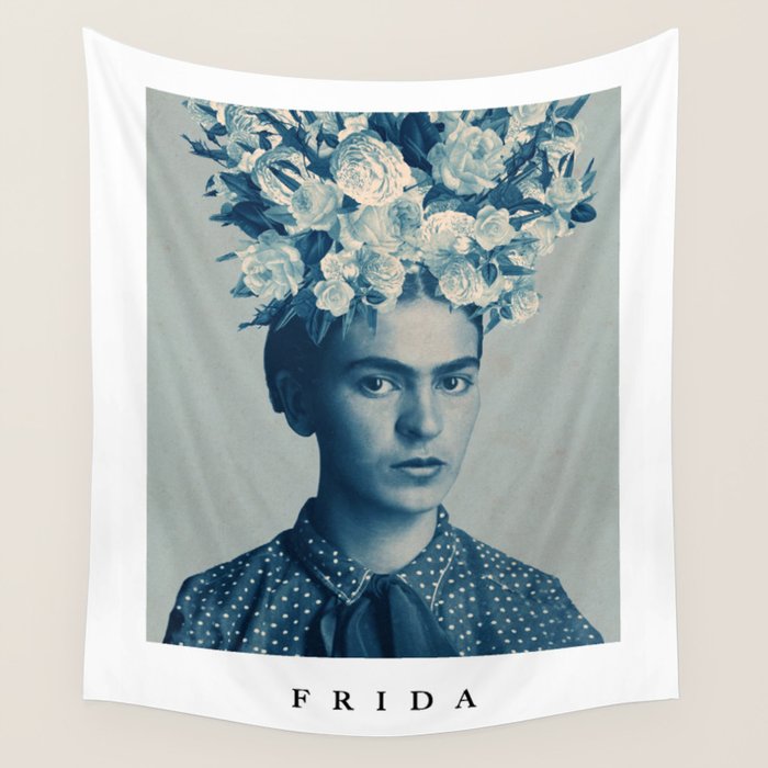 for Frida ~ with border Wall Tapestry Gallery Image 4