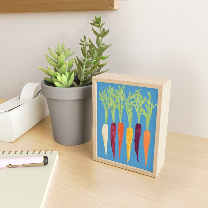 Rainbow Carrots Mini Art Print Gallery Image 2