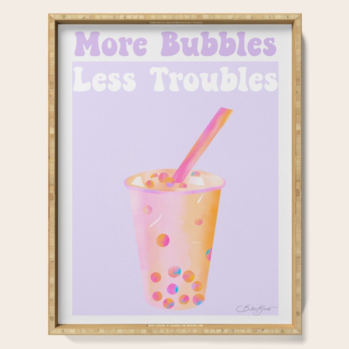 Bubble Tea Boba Tea Pastel Serving Tray Gallery Image 1