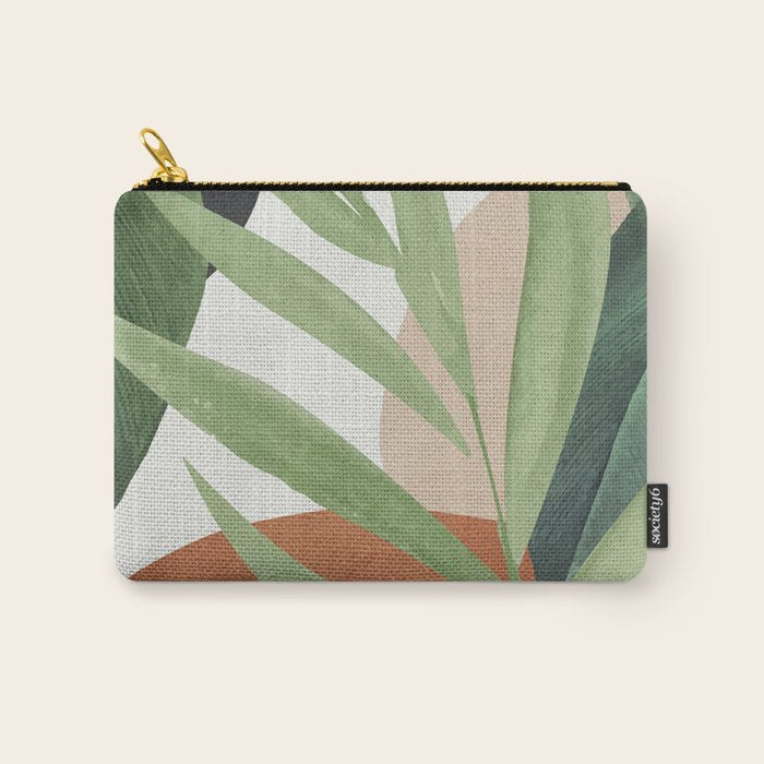 Tropical Leaves 7 Carry All Pouch Gallery Image 1